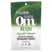 Om Mushrooms, Reishi, Certified Organic Mushroom Powder, 3.5 oz (100 g)