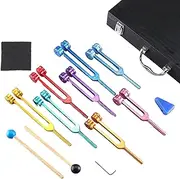 Tuning Fork - Colorful Tuning Forks - Portable Long-Lasting Device with Storage Box Kit for Body Reflex Energy Balance Yoga Meditation