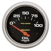 Autometer Pro-Comp Oil Pressure Gauge Electric - 0 - 100 PSI, 2 5/8 Inch, Short Sweep, AU5427