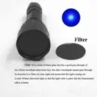 C8 Real UV 365nm LED Black Light Invisible Flashlight Torch+ Battery+ Charger