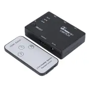 3x1 3 Port HD Switch Switcher Splitter IR Remote For HDTV PS3 DVD