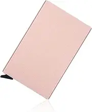 [YzmrBdqc] Card Holder,Men's or Women's Wallet,Automatic Metal Credit Card,Smart Minimalist Pop Up Wallets,Stealth Wallet Card Holder,Card Holder RFID/NFC Blocking,Slim Lightweight Metal Credit Car, Gold, 6.3