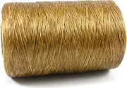 Artificial Deer Sinew Natural Waxed Flat Polyester Thread for Beading, Leather, Tie-dye Crafts and Sewing, Natural Sinue (5-Ply, 300 Yards or 900 Feet)