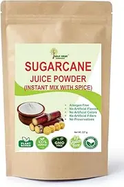 Sugarcane Juice Powder with Spice Mix 227g-Instant Energy Drink Natural GMO Free, Gluten Free, Pre Work Out, Hydration, No Added Sugars