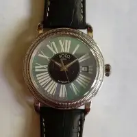 在飛比找Yahoo!奇摩拍賣優惠-HOGA高貴黑色面板皮帶機械男錶/40mm