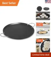Versatile 13.5-Inch Carbon Steel Nonstick Comal - Ideal for Pancakes & Fajitas