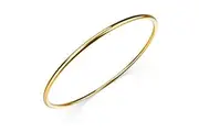 Solid Golf Bangle 2mm Gold Layered