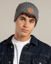 [Salty Life] Salty Life Men's Mauled Beanie Hat in Dark Grey One Size Dark Grey