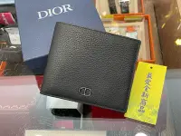 在飛比找Yahoo!奇摩拍賣優惠-☆最愛二手精品☆ DIOR 全新黑色全皮CD黑釦8卡短夾皮夾