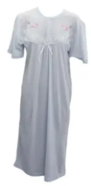 Womens Ladies Cotton Blend Nightie Night Gown Pajamas Pyjamas Sleepwear PJ