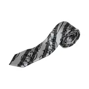 Mens White & Black Sheet Music 5Cm Skinny Neck Tie