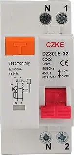HAODEE DZ30LE-32 230V 1P+N 36mm Residual Current Circuit Breaker with Over and Short Current Leakage Protection RCBO MCB (Color : 1P N, Size : 20A)