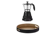 Davis & Waddell Serving Tray and Leaf & Bean Electric Espresso Maker Set