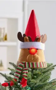 Kringle Express Light-Up Reindeer Tree Topper@