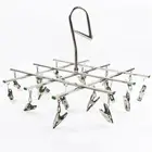 Compact Folding Drying Rack for Underwear and Socks with 20 Secure Clips