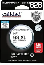 Calidad Alternative Ink Cartridge for HP 63 XL, Black
