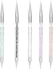 5PCS Double Heads Crystal Dotting Manicure Tools,Nail Art Painting Pen,Painting Dot Pen Nail Art Paint Set