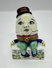 Limoges Fr. “Humpty Dumpty” Hand Painted Astoria trinket porcelain. NEW! Easter