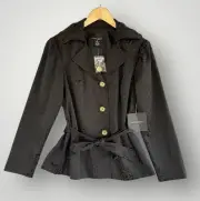 NWT Cynthia Rowley Blazer Jacket Women Size M Black