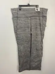 Xersion Gray Space Dyed Leggings Wmn's Sz XXL Slim Straight Fleece Lined