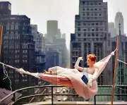 1953 Dancer-actress Gwen Verdon in a hammock wearing a ballgown 11 x 14" Photo