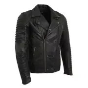 Milwaukee Leather SFM1885 Men's Black Leather Fashion Jacket with Piping Design