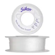 Thread, Silkon #1 Light Weight White Bonded Nylon Beading Thread 20 Yard Spool