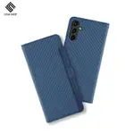 CASE SHOP SAMSUNG A14 5G 前收納側掀皮套-藍