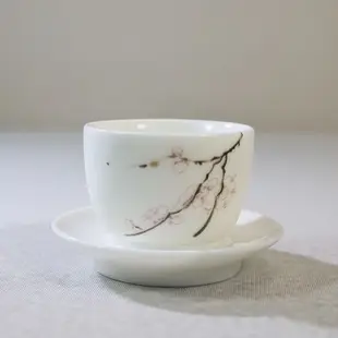 【陶說】白瓷杯加底盤 茶杯 咖啡杯 品茗杯 馬克杯 咖啡杯 茶壺 茶具