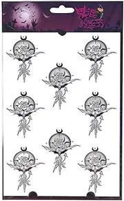Lady Moth Temporary Tattoos 8 PCS Front Head Sticker Tattoo Stickers Cosplay Accessory