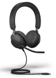 Jabra Corded Evolve2 40 UC Mono USB-C Noise Isolating Wired Headset w/Microphone