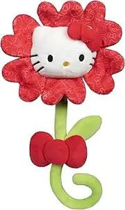 Hello Kitty and Friends 14-inch Hello Kitty Red Plush Valentine Flower with a Bendable Stem - Giftable Packaging - Officially Licensed - Ages 6+