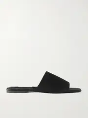 [TOTEME] TOTEME - Satin-twill Slides - Black - IT39 IT 39 Black