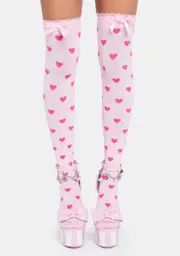 Fool In Love Thigh High Socks