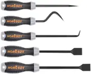 5pc Pick Hook and Scraper Set Straight Pin Scratch Awl O-Ring Seal Gasket Remove
