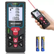 Laser Measure 130ft, MiLESEEY S2H Laser Tape Measure with 2 Bubble Levels, ±1...