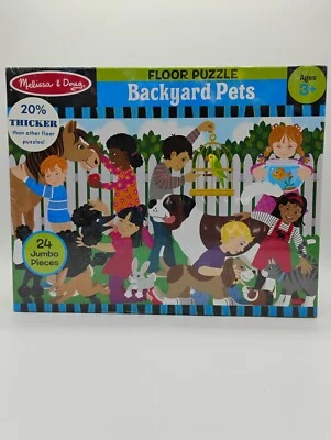 MELISSA & DOUG- #4422 BACKYARD PETS 2' X 3' FLOOR PUZZLE- NEW