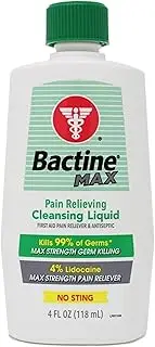 Bactine Max 4 oz Pain Relieving Liquid Pack of 5