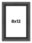 8x12 Contemporary Black Wood Frame UV Acrylic and Acid Free Foam Board