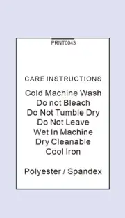 Polyester Spandex Wash Sewing Washing Care Label 5 Pack Sizes PRNT0043