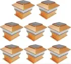 8 Pack Copper Outdoor Garden 4 X 4 Solar LED Post Deck Cap Square Fence Light La