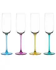 Anton Studio Designs Set of 4 Gala Champagne Flutes
