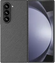 Sisyphy Aramid Fiber Case for Samsung Galaxy Z Fold 6 5G with Carbon Fiber Texture (Black 600D), Super Slim Protective Cover Skin, Soft Touch Sturdy Durable Snap-on Back Cover