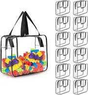 LYLHZRMDGC 12pc Clear Pvc Zipper Waterproof Storage Organizer Bags,Organizing Bags With Zipper,Toy Storage Bags,Cosmetic Storage Bag,Send Goods From Local Warehouse,For Toy Storag,Building Blocks