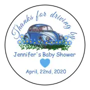 Drive by baby shower stickers, Drive through, labels, tags, personalized