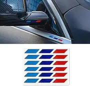 6PCS Car 3 Color Sticker Decals Vinyl Sticker Fashion Sports Car Decoration Applicable to The Interior and Exterior of The Vehicle, (QO-0323-1814)