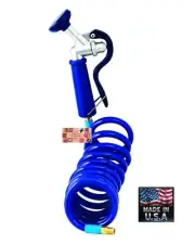 PET GROOMING BATH TUB ALUMINUM ANGLED SPRAY VALVE& 9' COILED HOSE Sprayer Nozzle