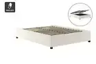 Brosa Gaslift Bed Frame (White, Queen), Beds & Bed Frames, Furniture