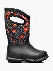 Bogs Boots York Super Flower Kids' Insulated Rain Boots BLK MULTI Size US 13K Little Kid