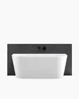 Freestanding Back to Wall Bath 1500 Acrylic Matte White Oval Modern Bathtub NEW
